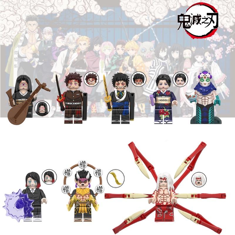 Wm6163 Anime Series Demon Slayer Beads Puzzle Building Blocks Bagged Set Abs Plastic Non-electric Diy Small Particle 0-38 Pieces 0.01kg