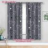 2 Stück Vorhänge mit grauem Herzmuster, geeignet für Schlafzimmer-, Wohnzimmer-, Küchendekoration, Heimdekoration, Fensterdekoration