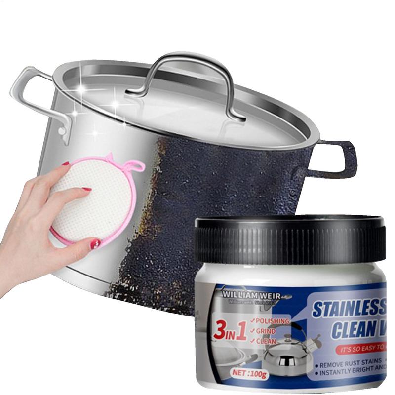 100g Metallpoliturpaste Edelstahlreiniger für Geräte Edelstahl-Kratzerentferner Poliercreme