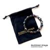 Power Stone Natural Stone Bracelet with Onyx Rainbow Black Crack and Hematite for Protection and Good Includes a Luxury Drawstring Bag with Brand Logo