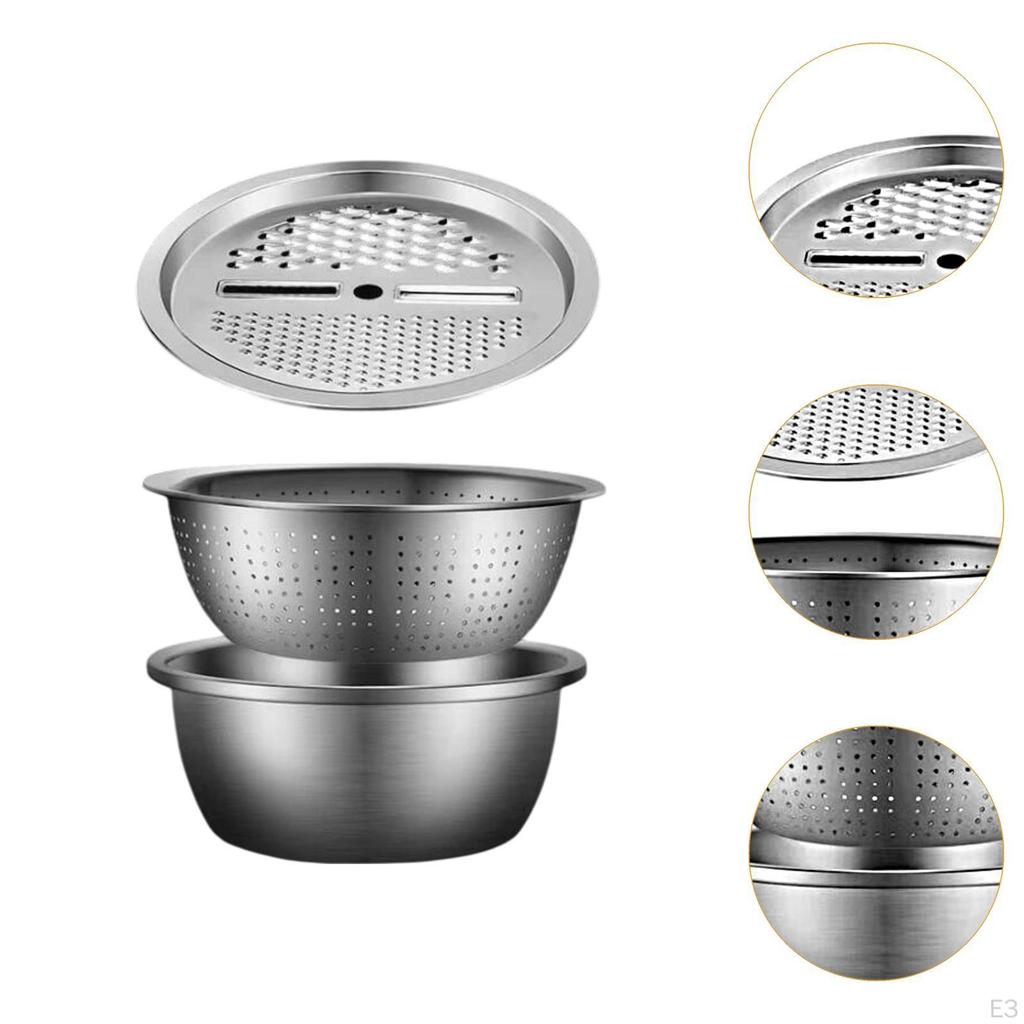 3 in 1 Colander and Drain Basin for Rice Vegetables