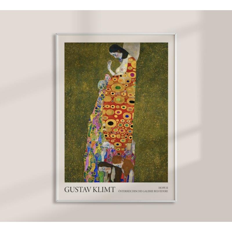 1 Stück Gustav Klimt Ästhetisches Poster Vintage Romantisch Abstrakte Figuren Landschaft Wandkunst Heim Büro Dekor Galerie Wandkunst