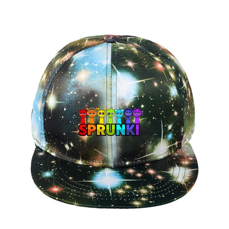 Sprunki Printed Fashion Baseball Cap Adjustable Starry Sky Design Wide Brim Hat