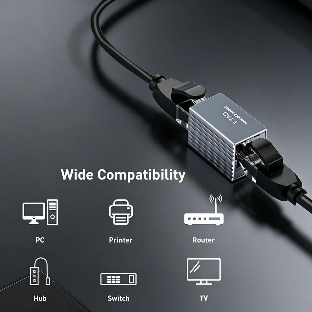 RJ45 Coupler Female‑to‑Female 10Gbps Shielded Stable Transmission Ethernet Connector for Cat5e Cat6 Cat7 Network Extension