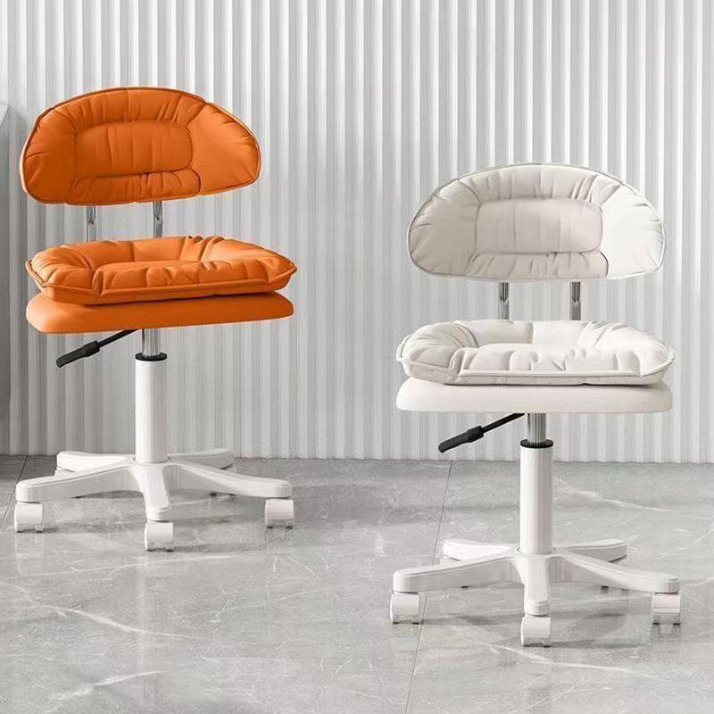 Liftable Rotating Beauty Stool with Backrest - Simplistic Design for Makeup and Nail Art
