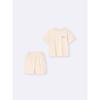 Gu By Uniqlo Kids Cotton Lounge Set  Short Sleeve   Shorts   Logo 