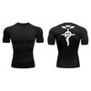 Anime Summer Men's Printed Tight Short Sleeve Fitness Training T-shirt Breathable Quick Drying Sports T-shirt