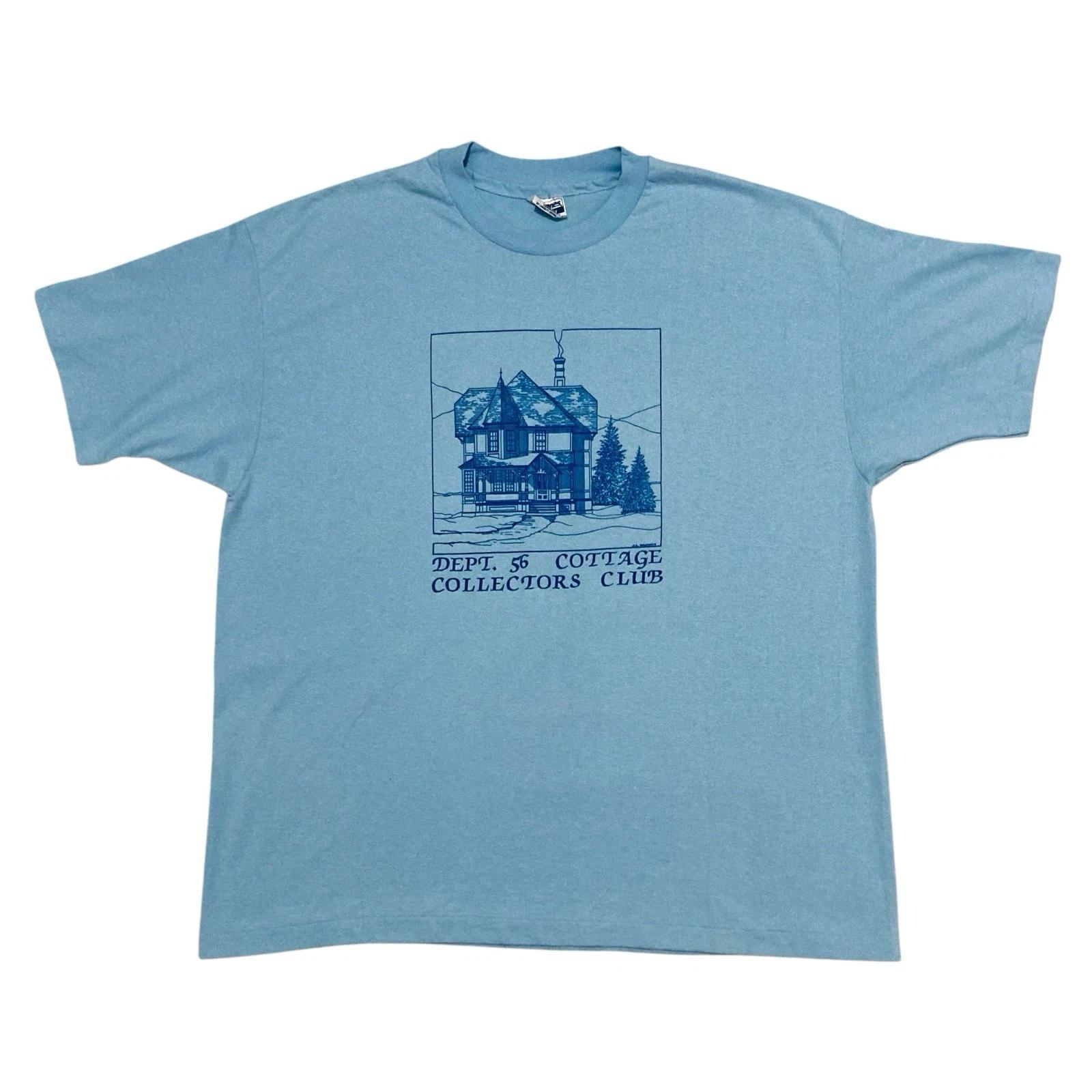 

VTG Dept. 56 Cottage Collectors Club T-shirt 2XL Single Stitch Hanes Made in USA 4XL