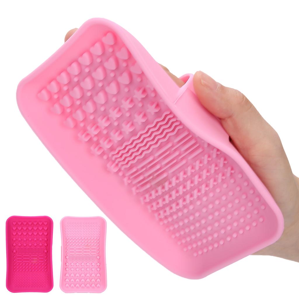 2pcs Silicone Makeup Brushes Cleaning Pads Mats Cosmetic Makeup Brush Cleaners Washing Tool