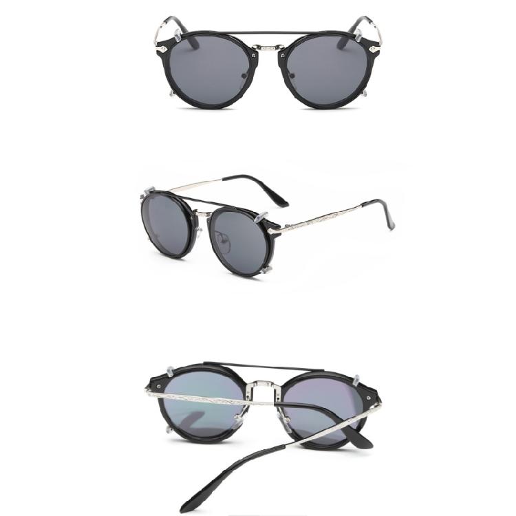 Fashion Round Frame Sunglasses Eyeglasses For Men Women With UV400 Shielding And Outdoor Motorcycling Driving Eyewear