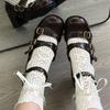 JK Thick Heel Retro Design High Heels Single Shoes Mary Jane Shoes Women's College Style Small Leather Shoes