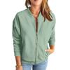 Women's Solid Color Zipper Fashionable Jacket Casual Jacket Top