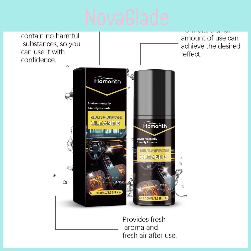 Homonth 100ml Nettoyant Mousse pour Voiture Conçu Pour le Nettoyage et l'Entretien de l'Intérieur Avec Effet Rafraîchissant