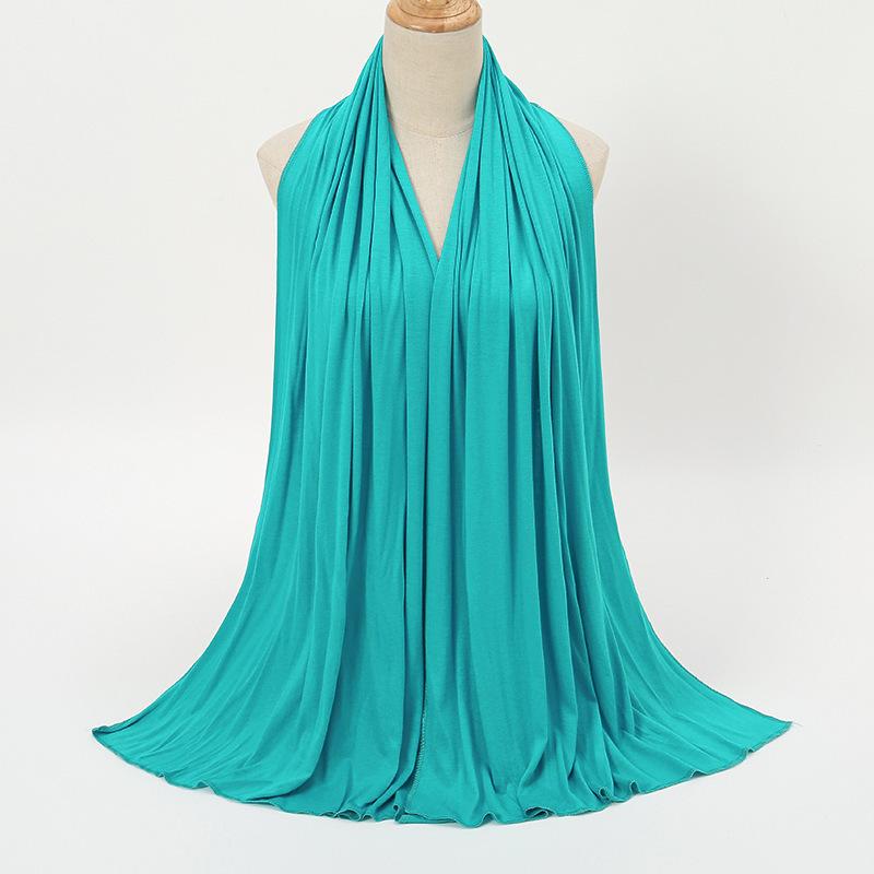 Middle East hot-selling solid color mercerized cotton headscarf soft versatile autumn and winter warm shawl ere carf