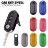 Remote Flip Key Shell Case Car Key Pad for Fiat 500 Panda Punto Bravo Replacement Key Case 3 Buttons Rubber Button Pad