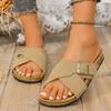 Fashion 2025New Women Cork Sandals Classic Fashion Soft Thick Sole Cork  Summer Beach Sandals Home Open Toe Flat