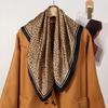 Luxury Leopard Dotted Print Designer Scarf Women 70x70cm Square Silk Scarves Bandana Neckerchief Shawl Small Kerchief