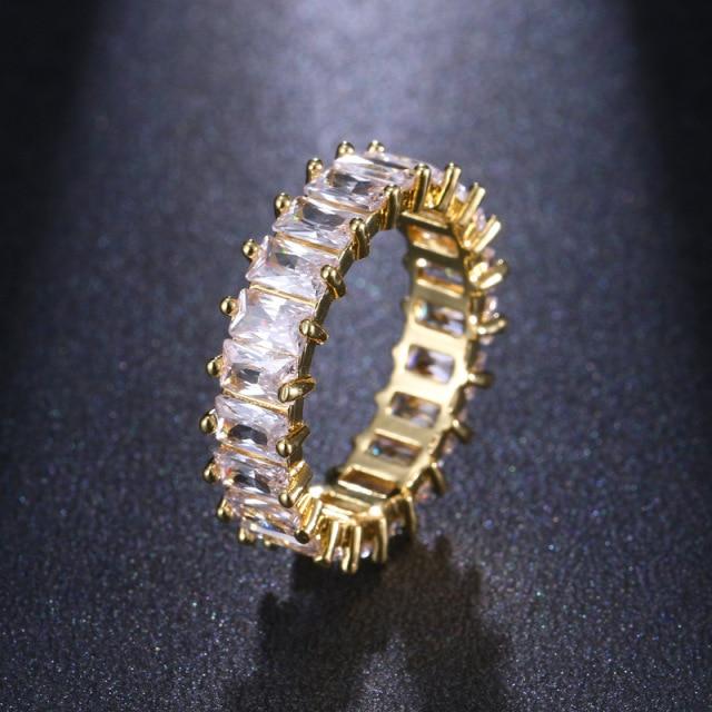 

High End Square Super Flash Aaa Cubic Zirconia Exquisite Craftsmanship Rings Ladies Men S Accessories To Send Lover S Birthday Present GiftLuxury 17.3mm золотой