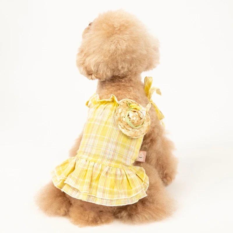 Paar Haustierkleidung Sommer Junge Hund Overall Hose Mädchen Hundekleid Welpen Kostüm Yorkshire Chihuahua Welpe Kleiner Hund Kostüm Rock