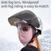 Unisex Winter Fleece Balaclava with Anti Fog HD Goggles Windproof Face Mask for Cycling Skiing Outdoor Sports