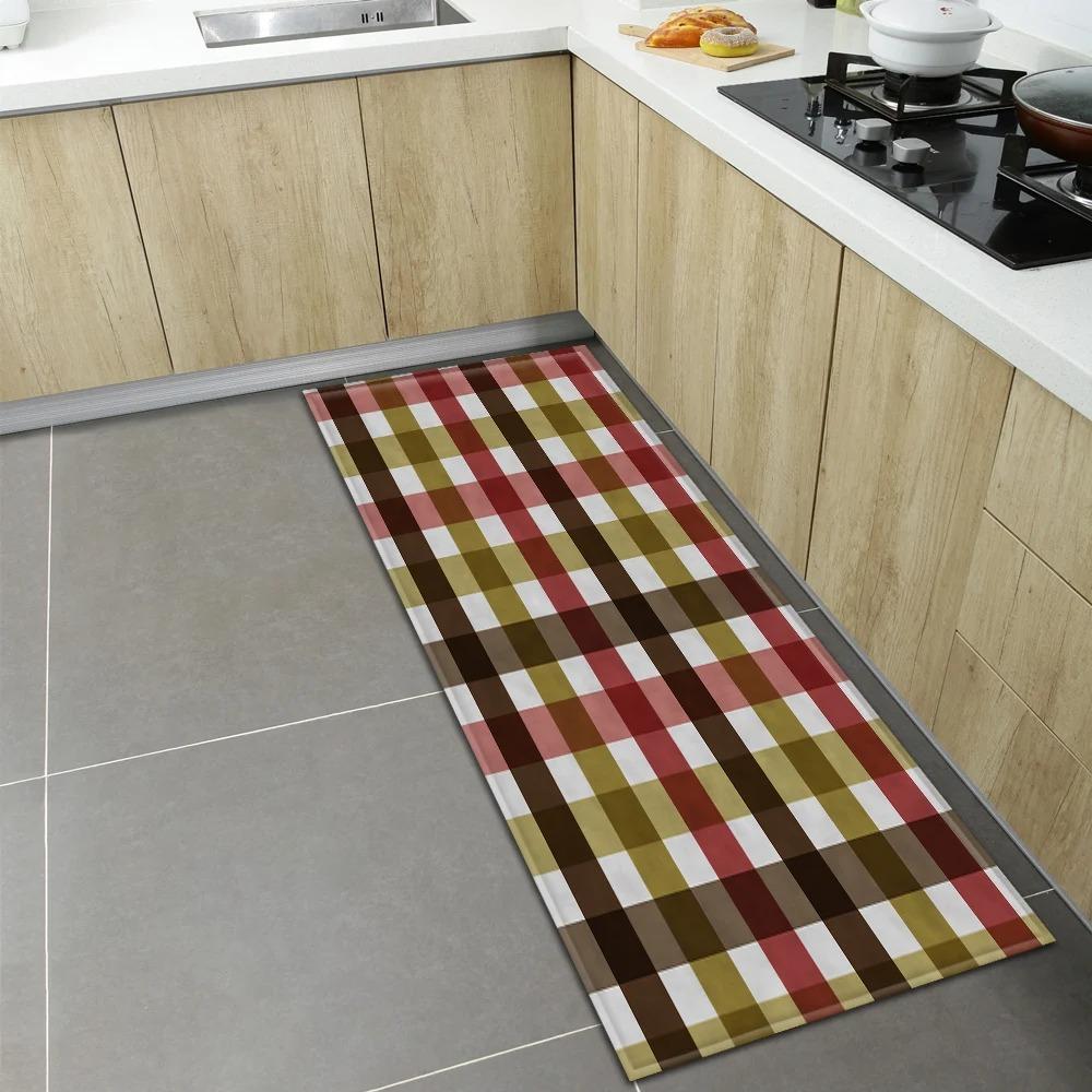 Geometric Print Home Kitchen Floor Mats Door Front Decoration Floor Mats