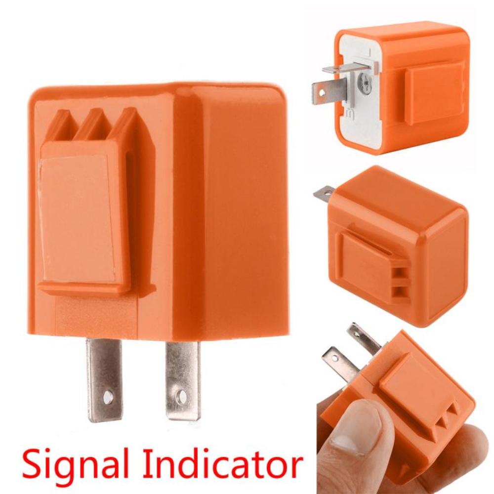 2 Pin LED Flasher Relay 12V Adjustable Frequency of Turn Signals Blinker Indicator Relays For Motorcycle Motorbike Accessories