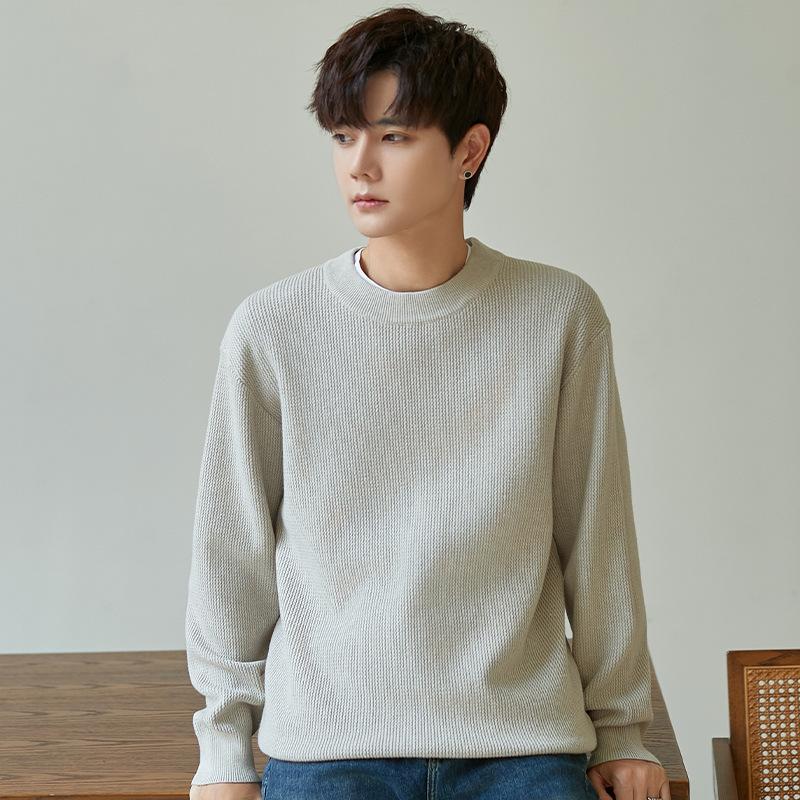 

Мужской свитер весна-осень-зима новый корейский вариант универсальный свободный свитер премиум-класса с круглым вырезом 4XL серый