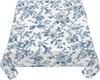 Blue Floral Square Tablecloth Chinoiserie Flower Toile Vintage Decorative Table Cover for Farmhouse Party Dining Picnic Kitchen