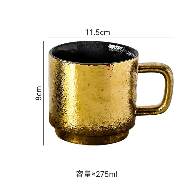 Kreativní zlatý stříbrný keramický hrnek Vintage šálek na kávu Sada nádobí Matcha šálek šálek mléka šálek na latte šálky pro domácnost šálky na vodu šálky na čaj