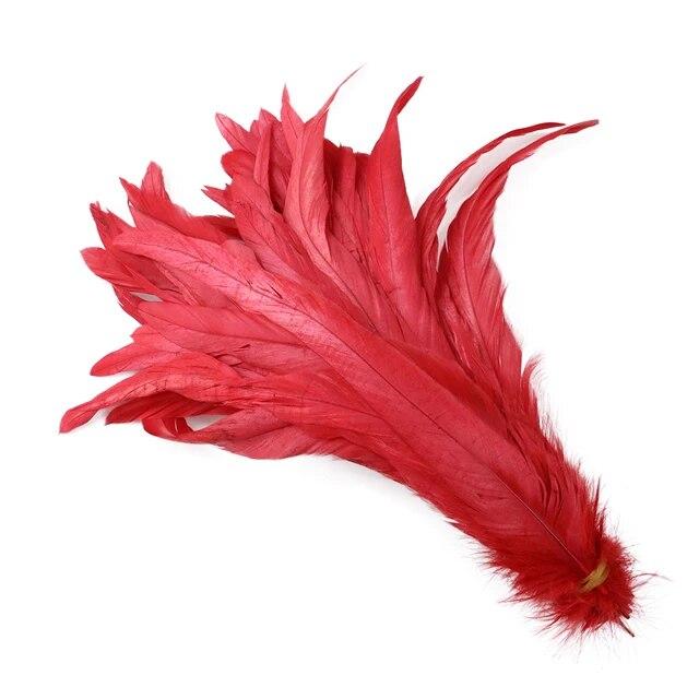 30-35cm Long Rooster Feather for Carnival Clothing Head Wear Decor Party Stage Performance Accessory Pheasant Plumas