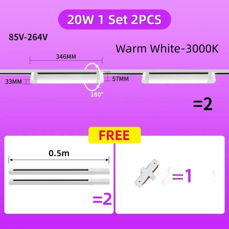 Aluminum Linear Track Ceiling Lamp COB Rail Spotlight Living Room Bedroom Decor Lighting Fixture LED Track Light