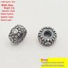 Silver Plated White Copper Water Drop & Star Beads with Round Clasp for DIY Accessories