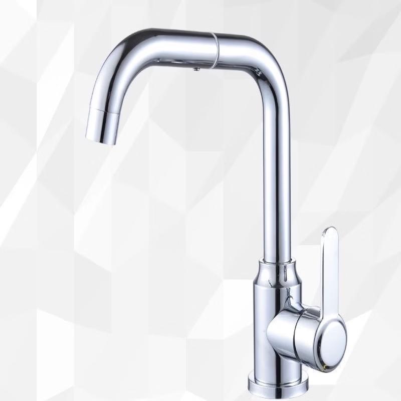 TLXT Stainless Steel Dual-Swivel Kitchen Faucet
