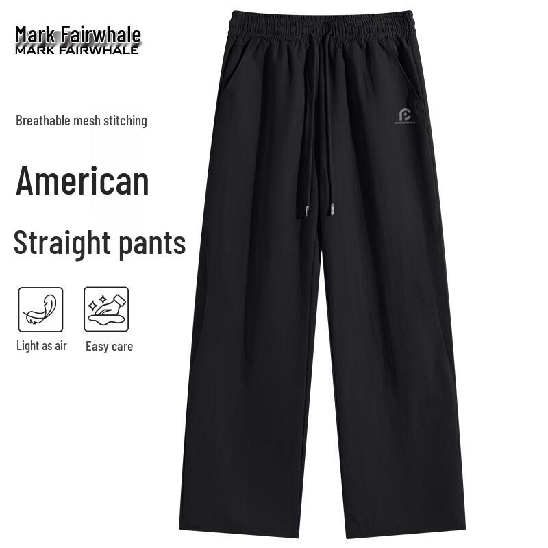 Mark Fairwhale Men s Mesh Patchwork Straight-Leg Pants L