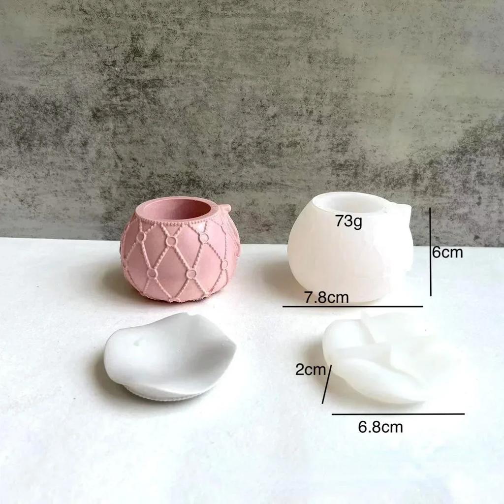 Handmade Creative Shape Molds Storage Jar Silicone Molds For Epoxy Resin Blessing Bag Jar Pottery Plaster Jewelry Storage Box