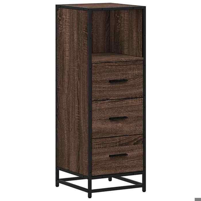 VidaXL Bathroom Cabinet Brown Oak 35x37.5x100 Cm Engineered Wood, Bathroom Storage Cabinet, Cupboard of 849253
