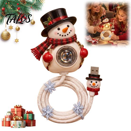 Xmas Party Decoration Supplies Christmas Projector Light, USB Powered Snowman Ceiling with 6 Patterns, Cozy Warm Lighting for Holidays Flexible