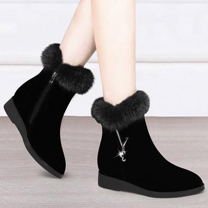 

Осень Зима Теплые и Удобные Женские Зимние Снежные Сапоги Женские Зимние Снежные Сапоги Толстая Хлопковая Подкладка Плоская Подошва Плюс Бархатные Короткие Сапоги 38 чёрный