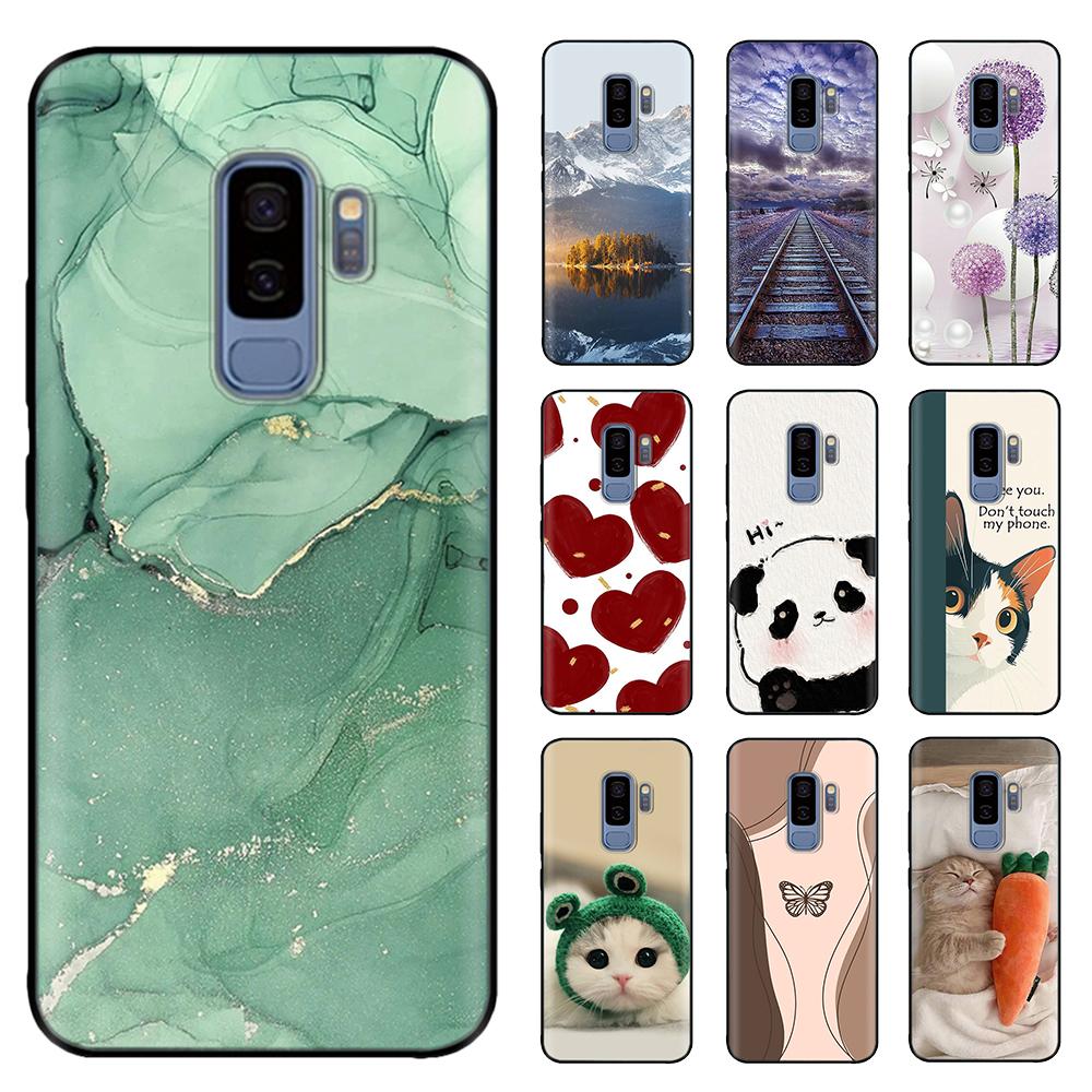Shockproof Cover For Samsung S9 Case Animals Painted Soft Silicone Back Cover For Samsung Galaxy S9 Plus S9Plus S 9 Phone Cases