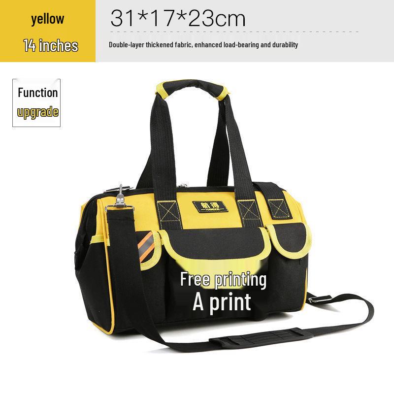 Large Canvas Electrician Tool Bag – Multifunctional Handheld for Repair, Installation, Woodworking, and Construction