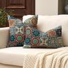 Soft Retro Floral Jacquard Cushion Cover - Without Pillow Insert