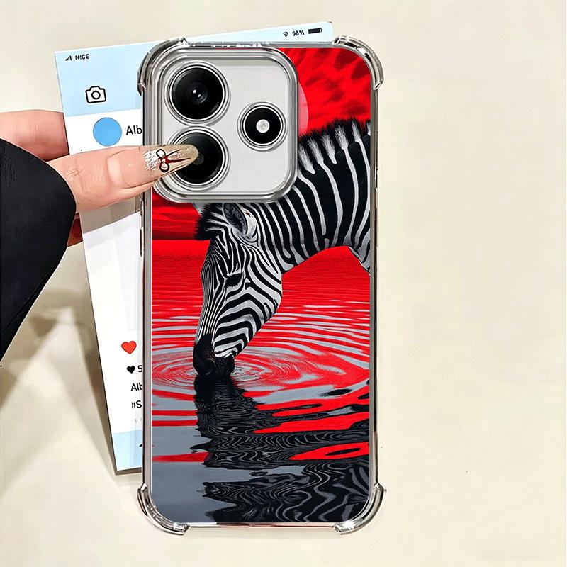 Zebra Stripe Black White Soft Phone Case For Xiaomi Poco X7 X8 Pro Max X6 X5 X3 F8 Ultra F7 M8 M7 M5S Redmi 15C 15A 15 14C 13C 1