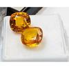 Natural Orange & Yellow Sapphire Cushion Cut 10+ Ct Pair Stunning Gemstone
