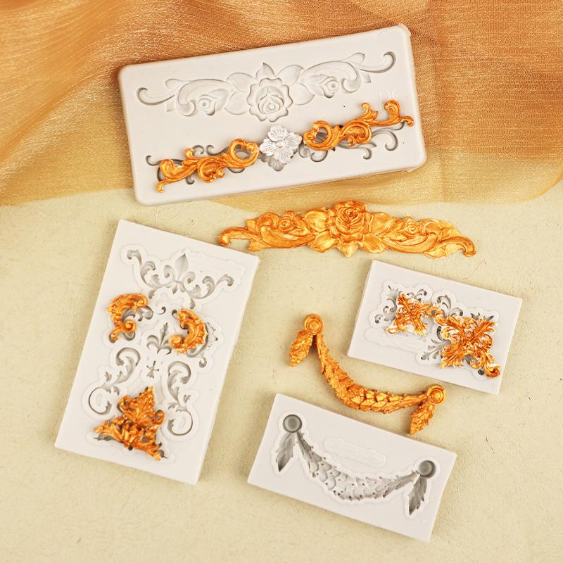 Baroque Retro Silicone Mold for Cake and Clay Decoration