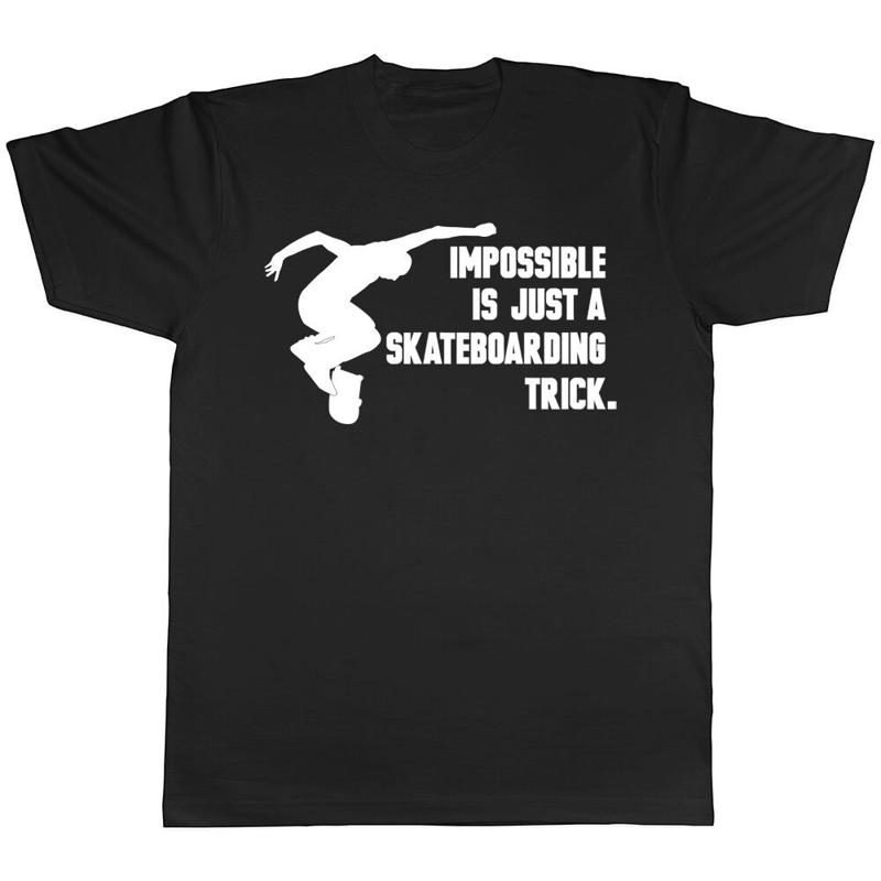 Impossible est juste un tour de skateboard T-shirt unisexe pour hommes et femmes S