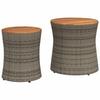 VidaXL Tables d'Appoint de Jardin Dessus en Bois 2 pcs, Tables Basses, Meubles de Terrasse Patio Extérieur, Moderne, Gris 366289