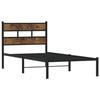 VidaXL Cadre de lit en métal sans matelas chêne fumé 90x200 cm 4017046