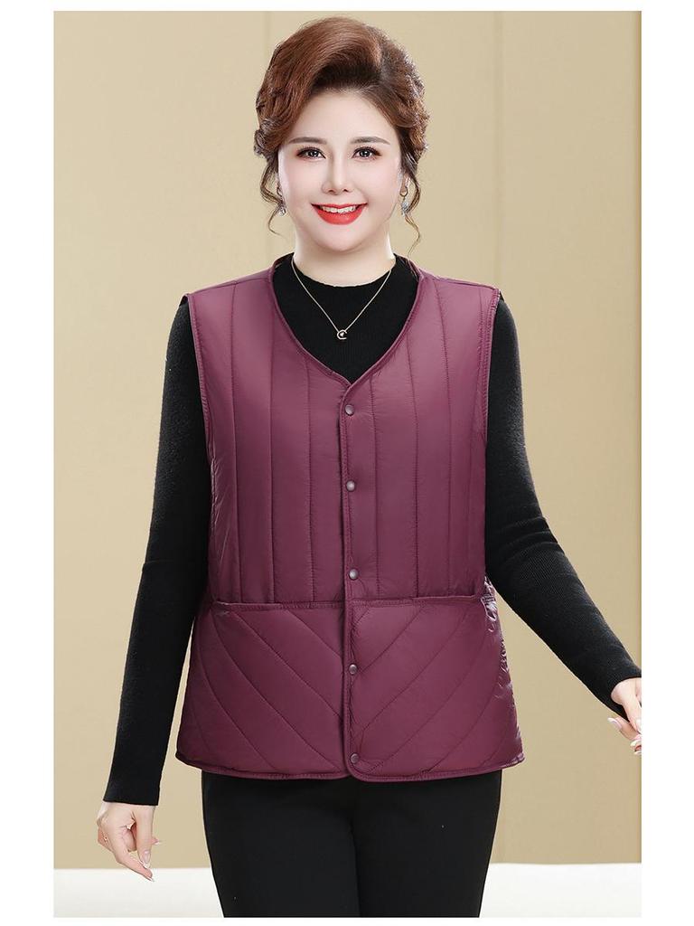 Fleece-gefütterte Weste in Übergröße für Frauen mittleren Alters - Herbst/Winter