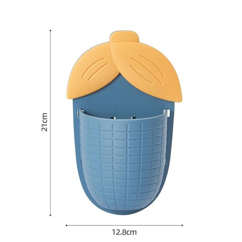 Toilet Punch-free Organizer Corn Storage Rack Bathroom Washstand Toothbrush Tube Toothpaste Storage Box Mask Storage Shelf