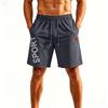 Herren Schnelltrocknende Locker Geschnittene Fünf Zoll Eis Seide Sportshorts mit Elastischem Bund und Kordelzug für Training Laufen Fitness